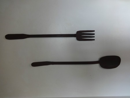 talheres em ferro decorativos 90cm