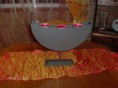 taça meia lua com 3 velas